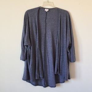 LuLaRoe Lindsay Kimono - heather blue